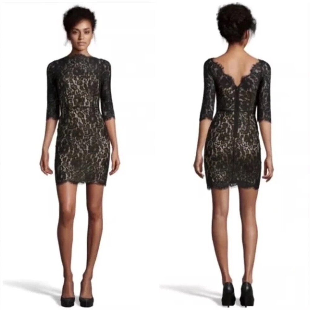 Revolve Aijek Black Lace over Nude Dress Size 1 (US 0-2/XS) MSRP $279